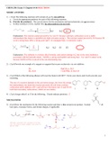 Answer Key for Exam 3 of Organic Chemistry 