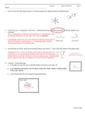 Answer Key for Third Quiz in Organic Chemistry