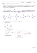 Answer Key for Seventh Quiz in Organic Chemistry 