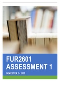 FUR2601 Assignment 1 Semester 2 2022