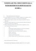 NURSING 603 WK 3 DISCUSSIONS Q & A WITH REFERENCES DOWNLOAD TO SCORE A