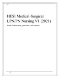 HESI Medical-Surgical LPN/PN Nursing V1 (2021) Exam Elaborations Questions with Answers