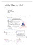 Samenvatting Hoofdstuk 4: Input and Output