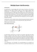 Multiple beam interferometry