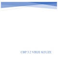 CBP 3.3 (vrije keuze); Begeleidingsplan stagiaire