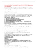 Central Carolina Technical College: NURSING 221 Questions and Answers,100% CORRECT