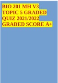 BIO 201 MH V3 TOPIC 5 GRADED QUIZ 2021/2022 GRADED SCORE A+