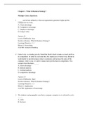 Strategic Management Concepts and Cases BRV, Dyer - Exam Preparation Test Bank (Downloadable Doc)