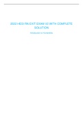 2022 HESI RN EXIT EXAM V2 WITH COMPLETE SOLUTION -Introduction to Humanities 