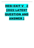 HESI EXIT V   2 [2022 LATEST QUESTION AND ANSWER ]