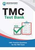 TMC Test Bank 1001 Practice Questions With Answers for TMC Exam