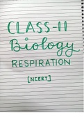 Class 11 Biology Chapter 14 Respiration