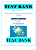 Prescriber's Guide- Stahl's Essential Psychopharmacology 6th Edition Test Bank