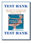 Test Bank for Structure and Function of the Body 15th Edition Patton