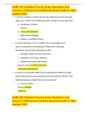 NURS 307 Pediatric Proctor Exam Questions And Answers 100%correct/verified Attained Grade A+ New Update 2022