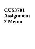 CUS3701 Curriculum Studies Assignment 2 Memo.