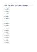 JPD113: Bảng chữ mềm Hiragana
