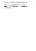 Test Bank For Health Assessment for Nursing Practice 7th Edition by Susan Fickertt Wilson, Jean Foret Giddens Chapter 1-24