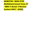 NUR2755 / NUR 2755 Multidimensional Care IV / MDC 4 Exam 3 Review (Latest 2021 / 2022]