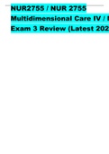 NUR2755 / NUR 2755 Multidimensional Care IV / MDC 4 Exam 3 Review (Latest 2021 / 2022]