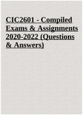 CIC2601-Computer Integration In The Classroom Compiled Exams & Assignments 2020-2022 (Questions & Answers).