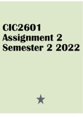 CIC2601 Assignment 2 Semester 2 2022 