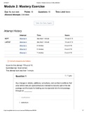 Module 5 Mastery Excercise Questions & Answers | 2022 Latest Update 