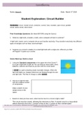 SNC 2DI Circuit Builder - Gizmo questions and answers with correct test  2023