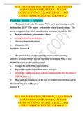 NUR 339-PREDICTOR_VERSION_1_150 Q &AS COMPLETE EXAM TEST SATISFACTIONGUARANTEED SUCCESS  LATEST UPDATE 2022/2023 GRADED A+