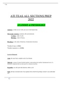 ATI TEAS ALL SECTIONS PREP 2022   ANATOMY & PHYSIOLOGY