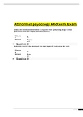    Nurs 6635 Abnormal psycology Midterm Exam LATEST