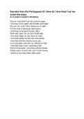 Sonnet Portuguese 43 by Elizabeth Barrett Browning Annotations