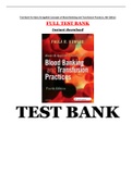Test Bank For Basic & Applied Concepts of Blood Banking and Transfusion Practices, 4th Edition all chapters