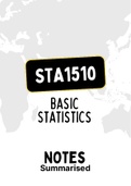 STAT1510 - Summarised NOtes