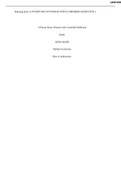 (Solution) NURS 6630 Week 10 Assignment: Assessing and Treating Patients With Impulsivity, Compulsivity, and Addiction / A Puerto Rican Woman with Comorbid Addiction. GRADED  A+