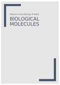 Edexcel A level Biology B Notes - Topic 1 (Biological Molecules) 