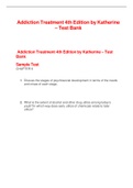 Addiction Treatment 4th Edition by Katherine - Test Bank