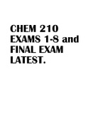 CHEM 210 Final Exam Review Questions With Answers Graded A+ | CHEM 210 EXAMS 1-8 and FINAL EXAM LATEST UPDATED | Portage Learning CHEM 210 Module 2 Exam Questions With Answers | CHEM 210 Module 5 Final Exam Review Questions and Answers & CHEM 210 Biochemi