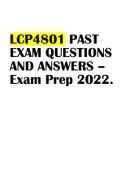 LCP4801 PAST EXAM QUESTIONS AND ANSWERS | Exam Prep 2022.
