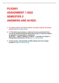 PLS2601 QUIZ Assessment 01  SEMESTER 2 2022