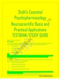Stahl's Essential Psychopharmacology Neuroscientific Basis and Practical Applications TESTBANK/STUDY GUIDE