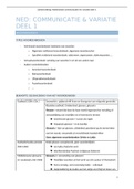 Samenvatting  Nederlands Communicatie En Variatie deel 1