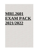 MRL2601-ENTREPRENEURIAL LAW EXAM PACK 2021/2022.