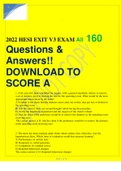 2022 HESI EXIT V3 EXAM All 160  Questions & Answers!! DOWNLOAD TO SCORE A