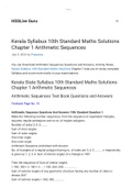 Kerala Syllabus 10th Standard Maths Solutions Chapter 1 Arithmetic Sequences 