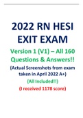 2022 RN HESI EXIT EXAM