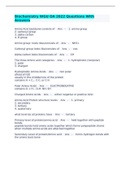 Biochemistry WGU OA 2022 Questions With Answers