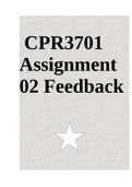 CPR3701-Criminal Procedure Assignment 02 Feedback Latest Updated 2022.