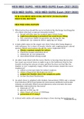 HESI MED SURG / HESI MED-SURG Exam (2020/2021) HESI MED SURG HESI MED SURG EXAM Latest version 1. What instruction should the nurse include in the discharge teaching plan of a client who had a cataract extraction today? a. Sexual activities may be resumed