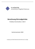 Konstruktion / CAD 2 Praktikum: Berechnung und Auslegung für Getriebe